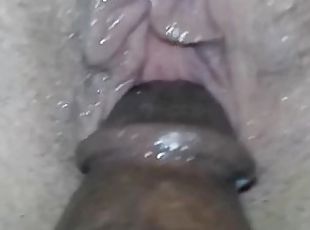 Close-Up of tight pussy teens throbbing clit and hot creampie after fucking bbc!