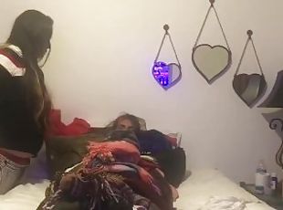 Untied slave after hours in bondage