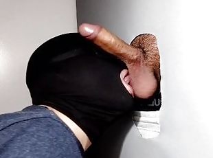 Latino 19 years old returns to Gloryhole, delight of cock and dense milk and lumpy