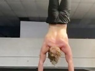 Hot guy doing handstand
